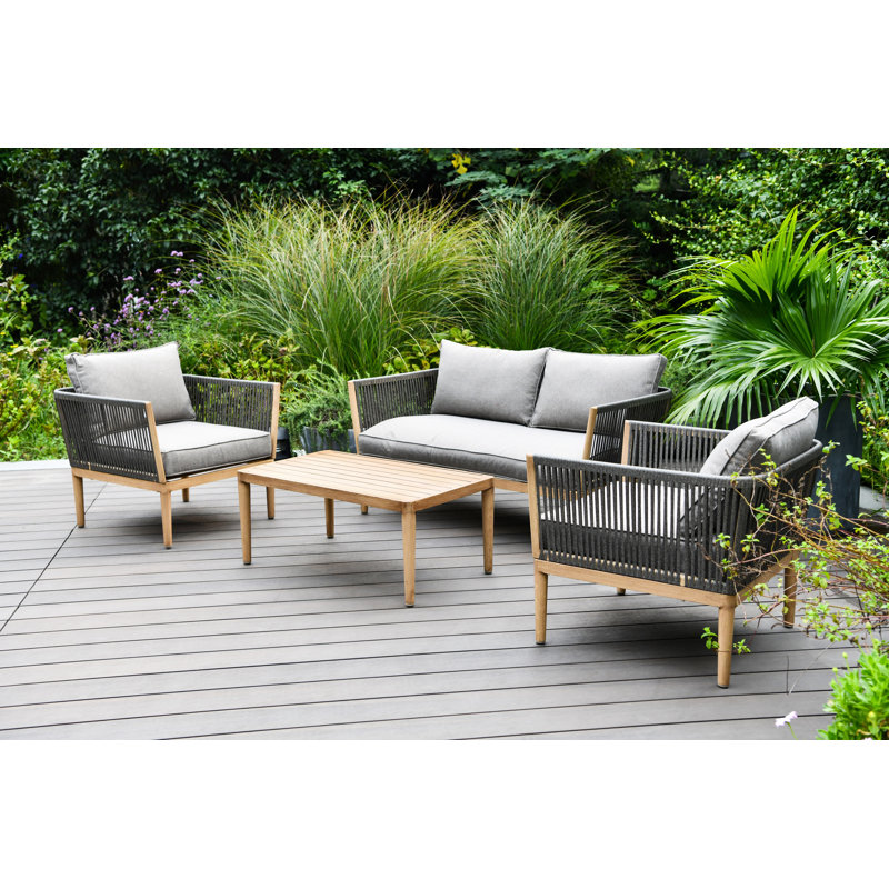 Sol 72 Outdoor Gahanna 4 Seater Rattan Sofa Set Wayfair.co.uk